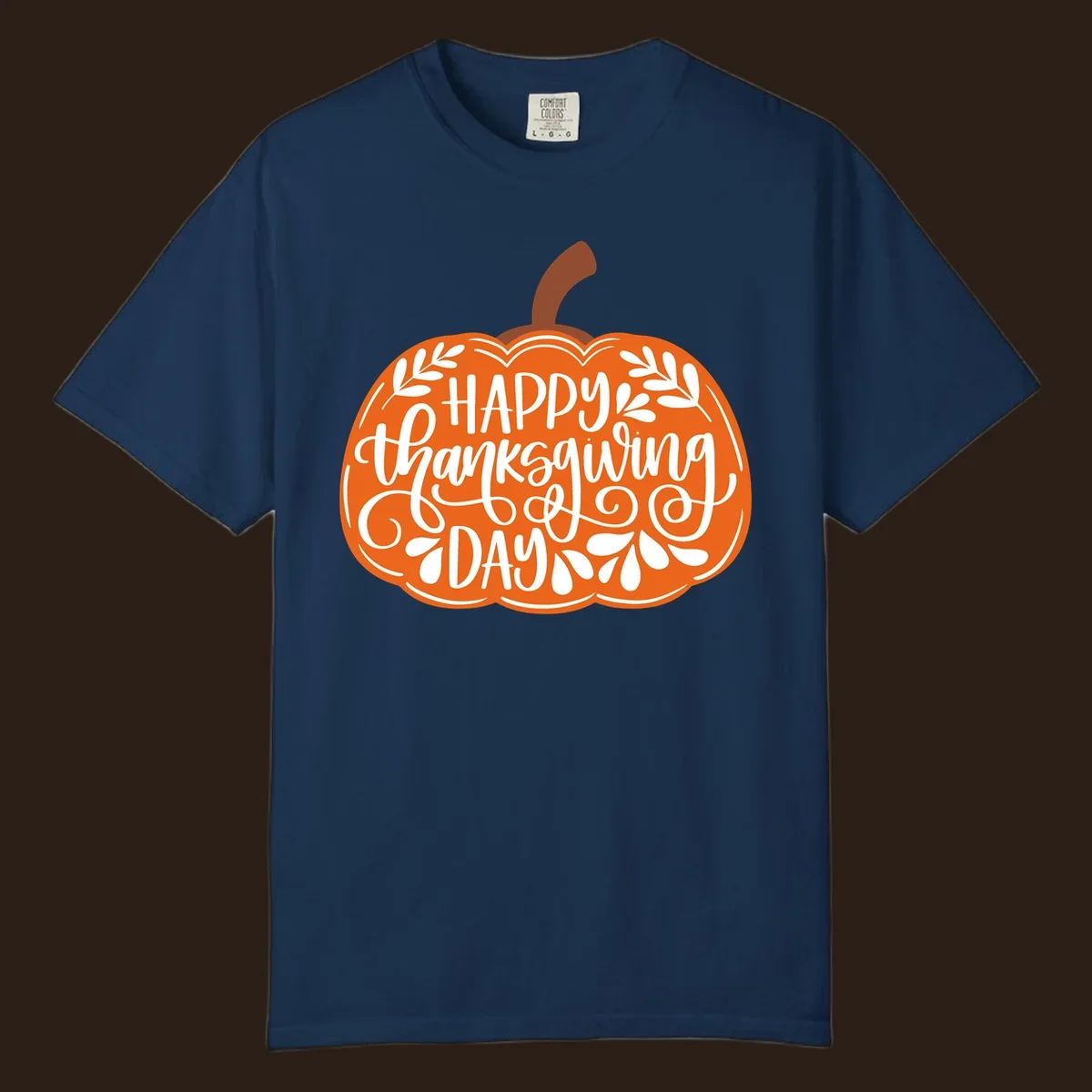 Thanksgiving pumpkin with "Happy Thanksgiving Day" text, part of the thanksgiving-pumpkin-text design.