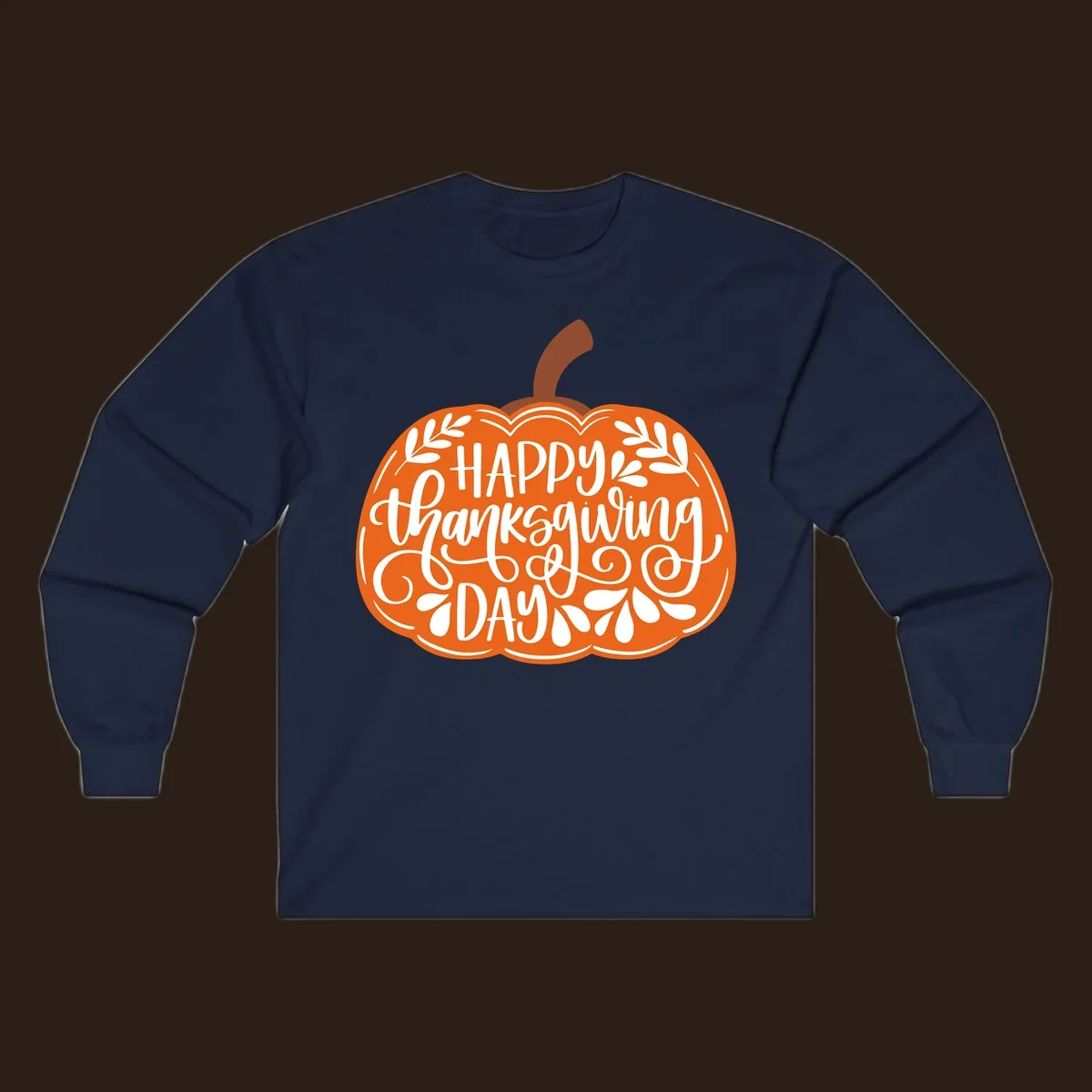 Thanksgiving pumpkin with "Happy Thanksgiving Day" text, part of the thanksgiving-pumpkin-text design.