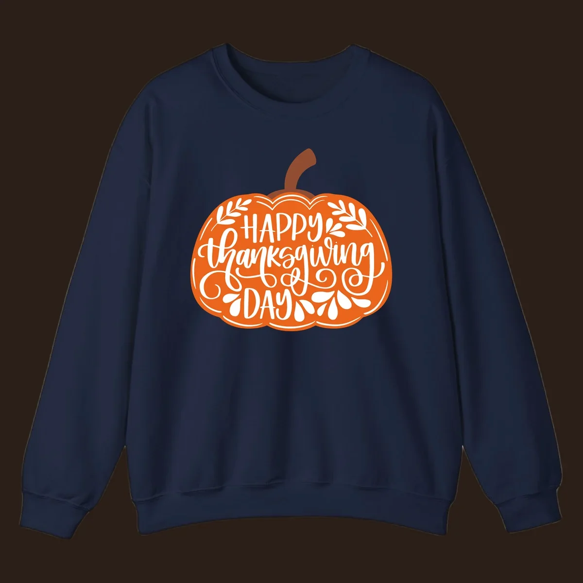 Thanksgiving pumpkin with "Happy Thanksgiving Day" text, part of the thanksgiving-pumpkin-text design.