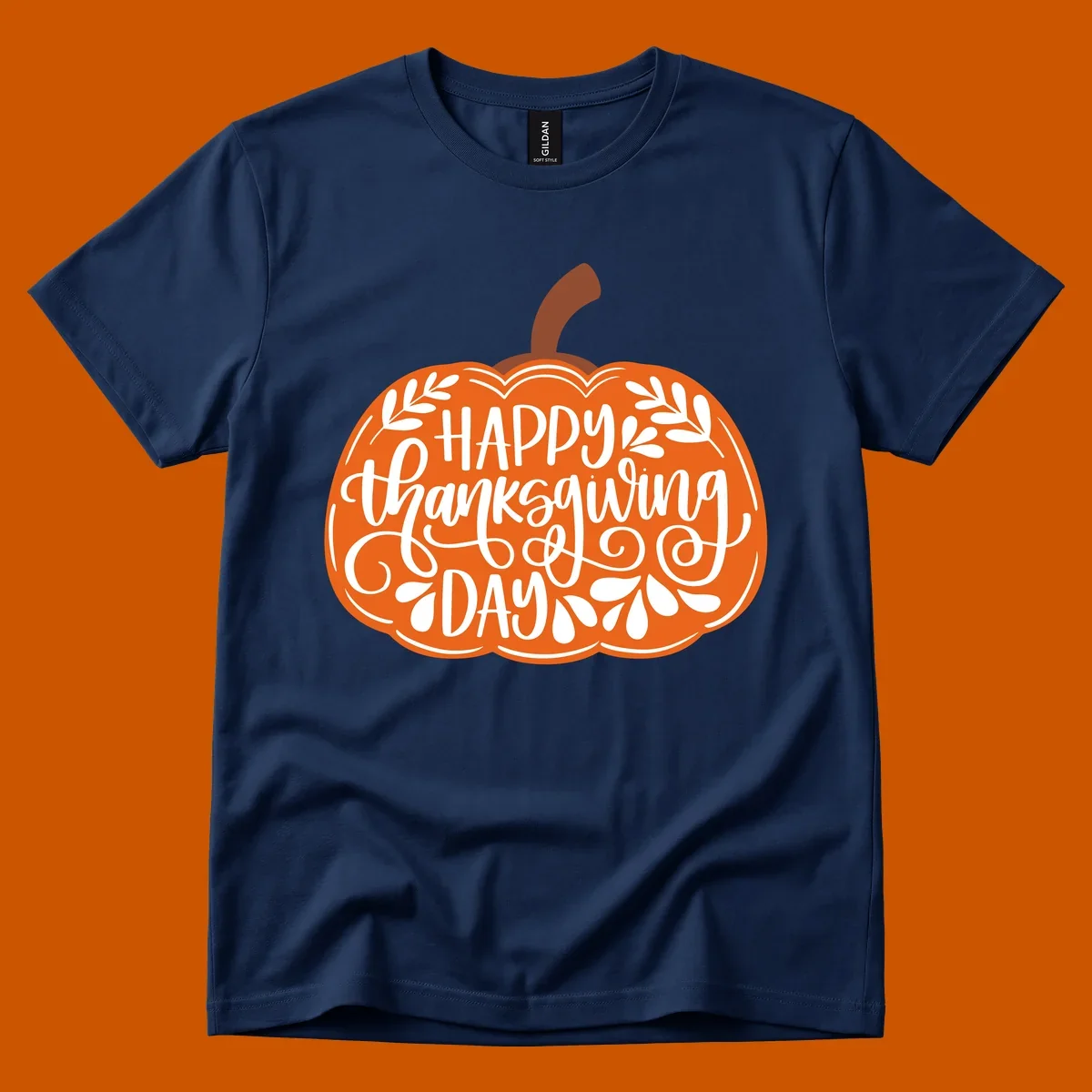 Thanksgiving pumpkin with "Happy Thanksgiving Day" text, part of the thanksgiving-pumpkin-text design.