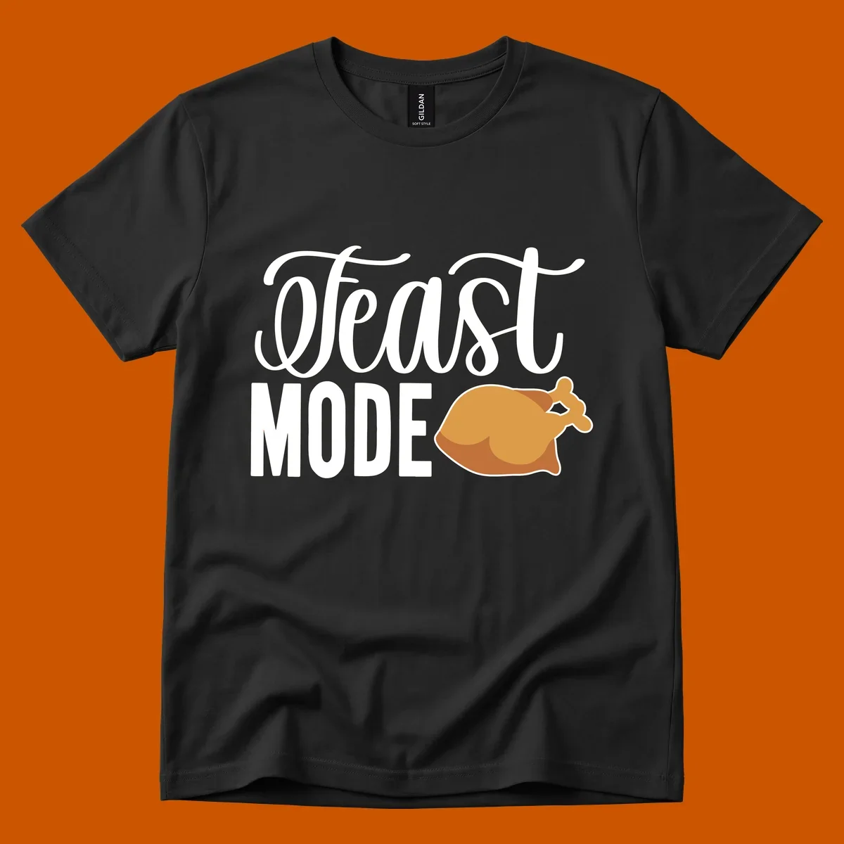 Feast Mode Turkey Illustration for Thanksgiving