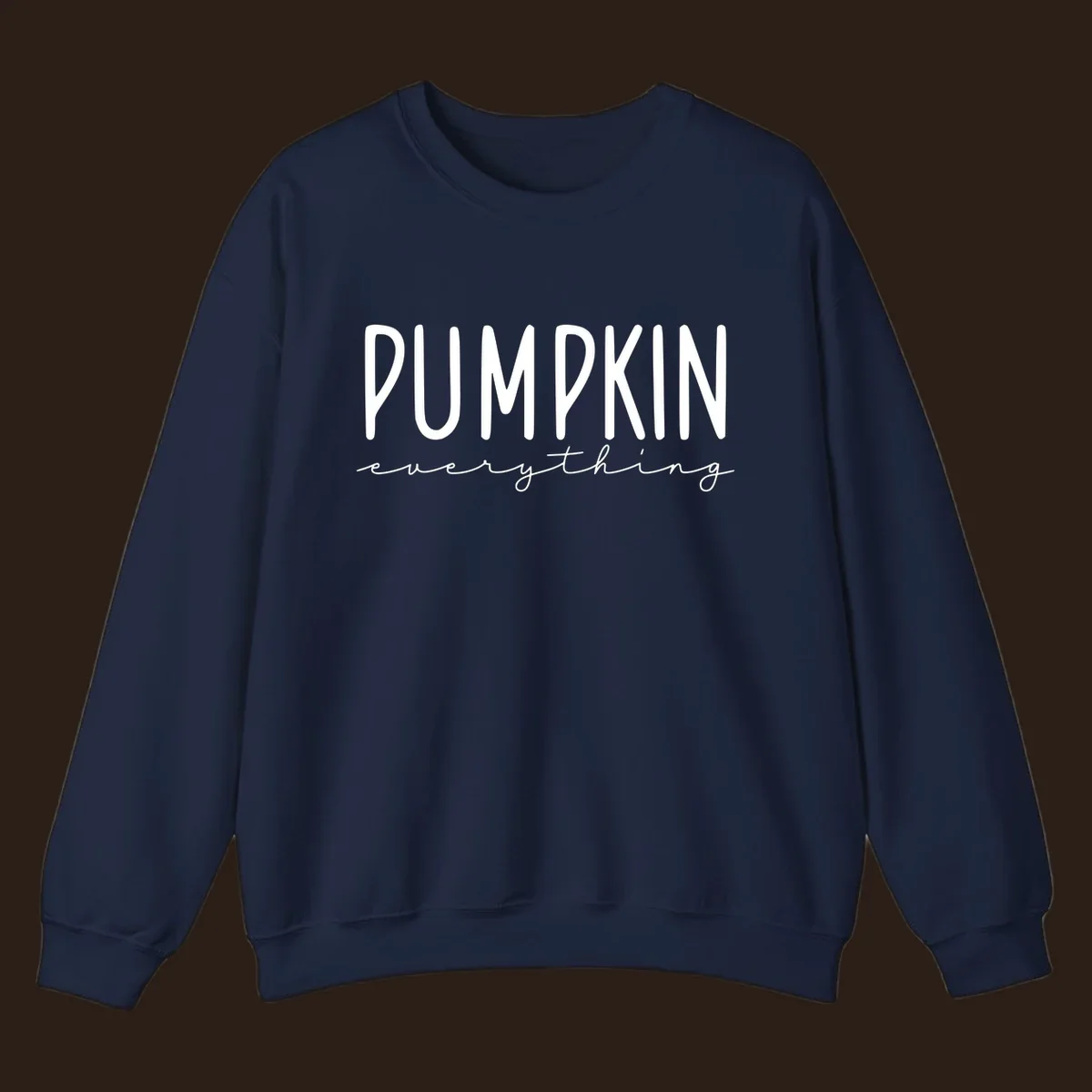 Pumpkin Everything text design with bold PUMPKIN and cursive everything.