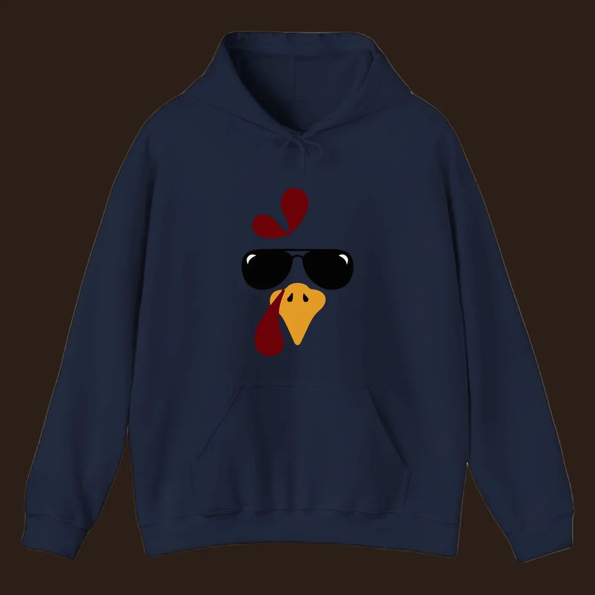 Cool turkey face wearing sunglasses graphic for Thanksgiving shirt.