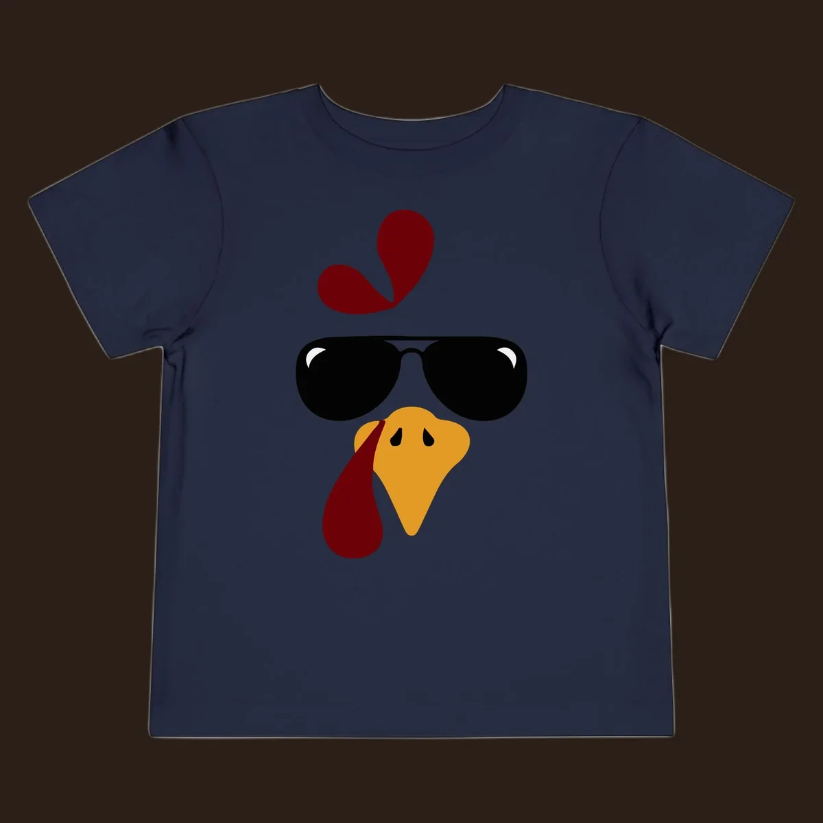 Cool turkey face wearing sunglasses graphic for Thanksgiving shirt.