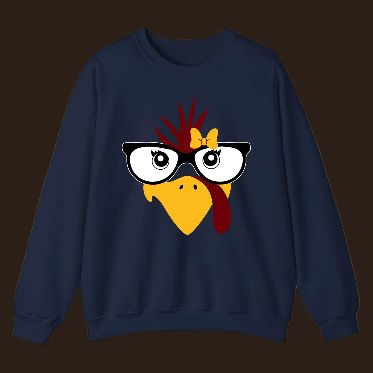 Nerd turkey with glasses and bow illustration.