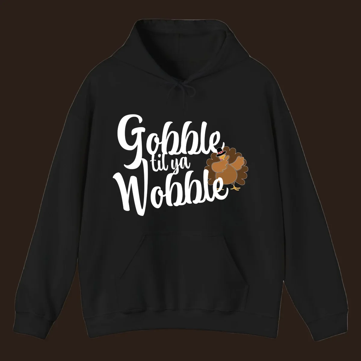 Gobble til ya Wobble funny Thanksgiving turkey illustration