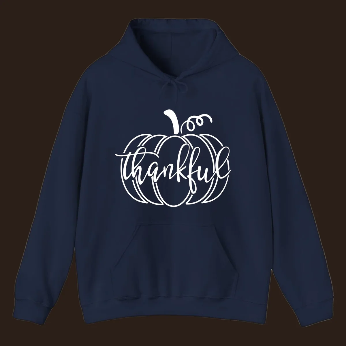 Thankful pumpkin script design for Thanksgiving shirts