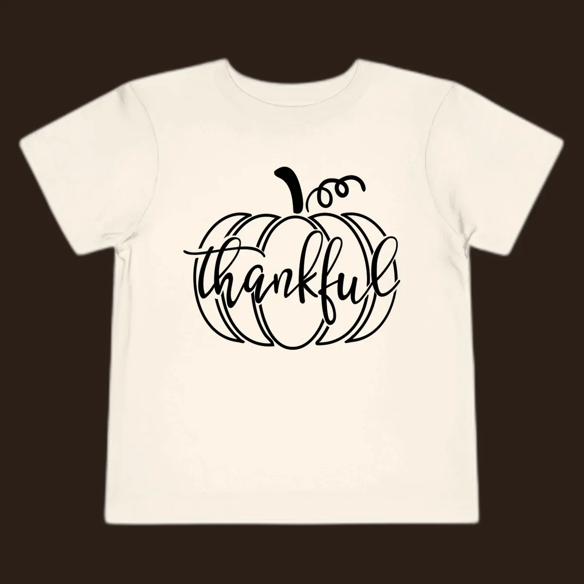 Thankful pumpkin script design for Thanksgiving shirts