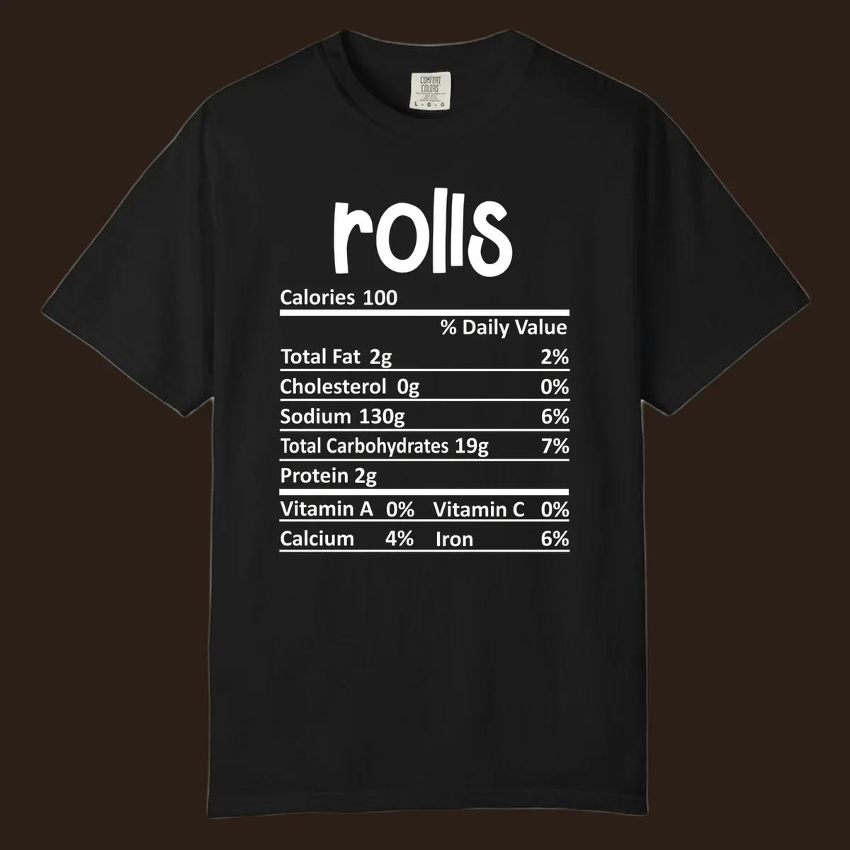rolls nutrition facts label design