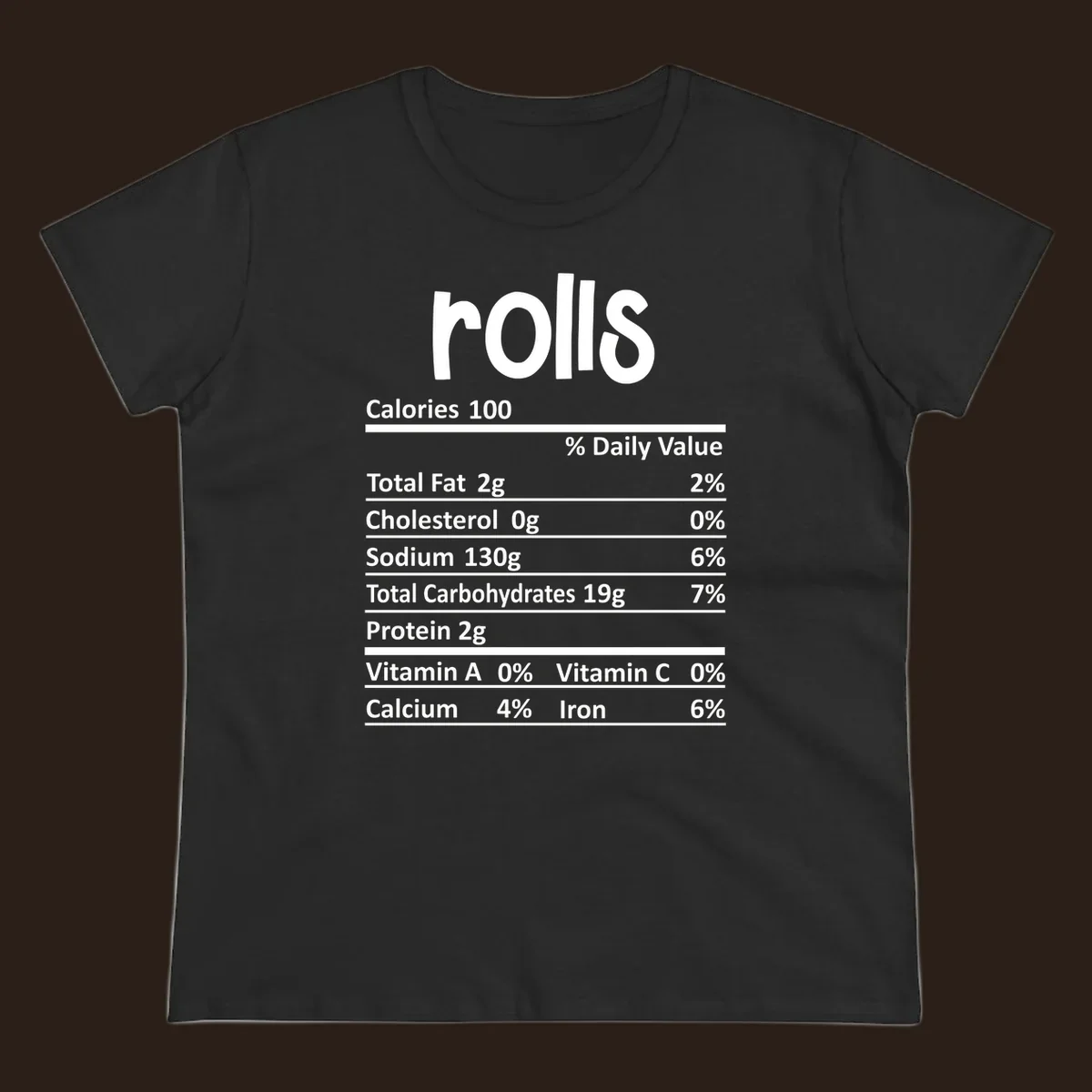 rolls nutrition facts label design