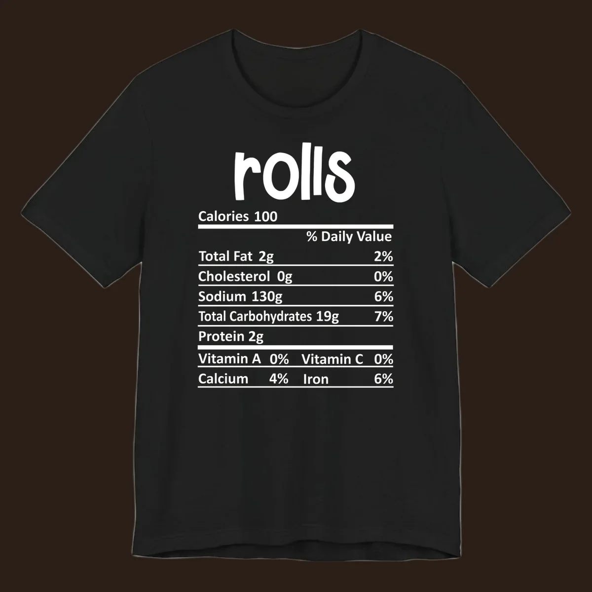 rolls nutrition facts label design