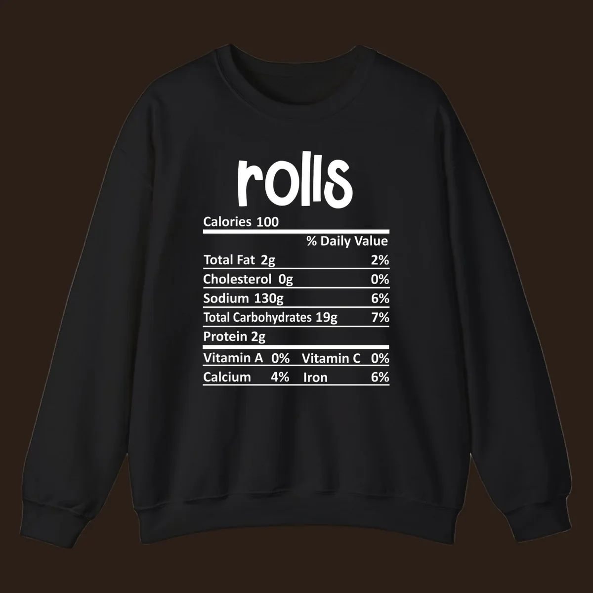 rolls nutrition facts label design