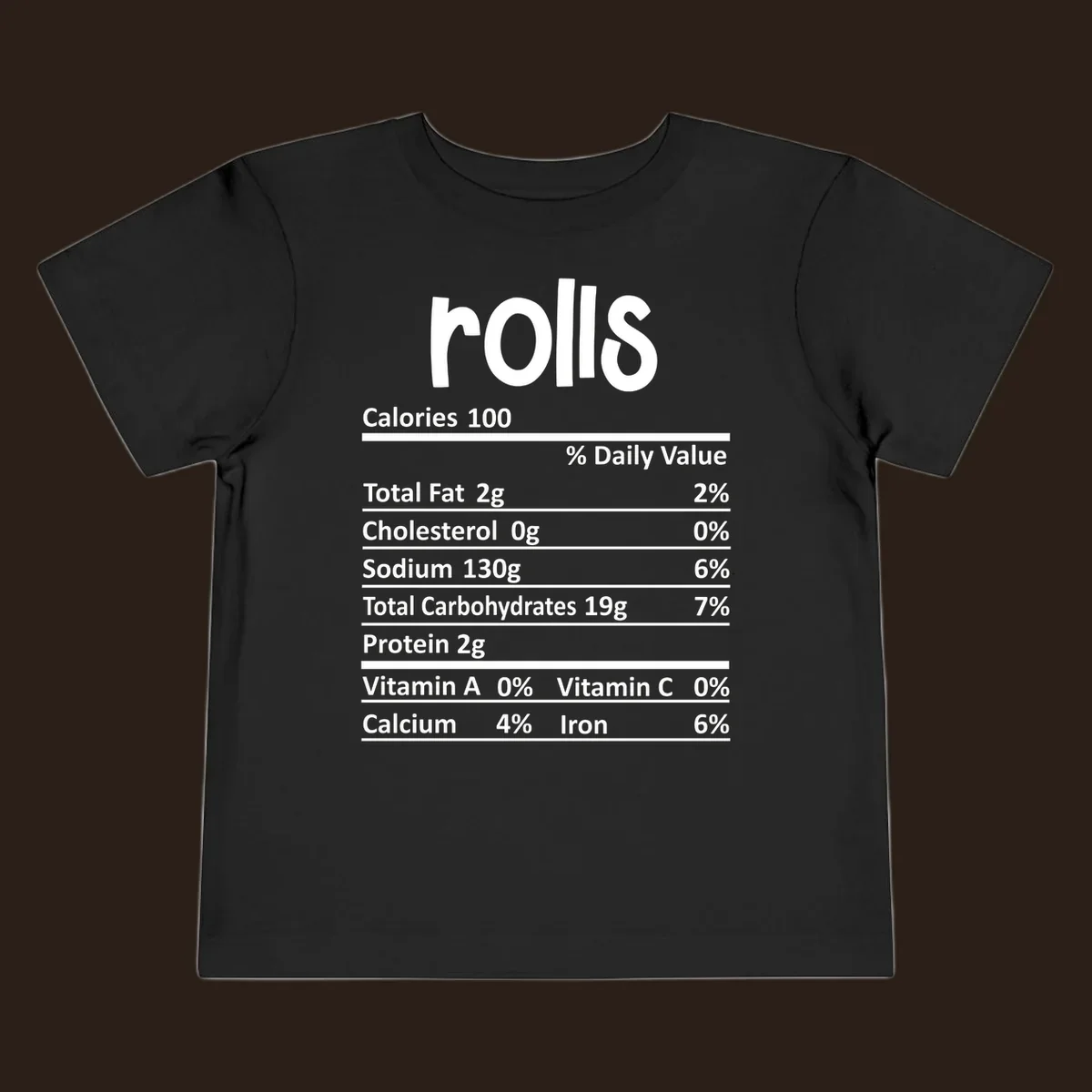 rolls nutrition facts label design