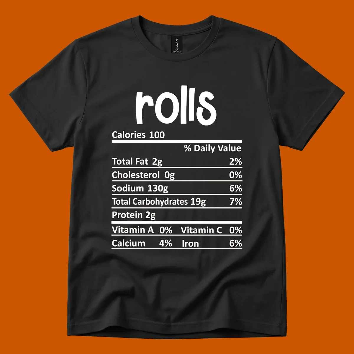 rolls nutrition facts label design