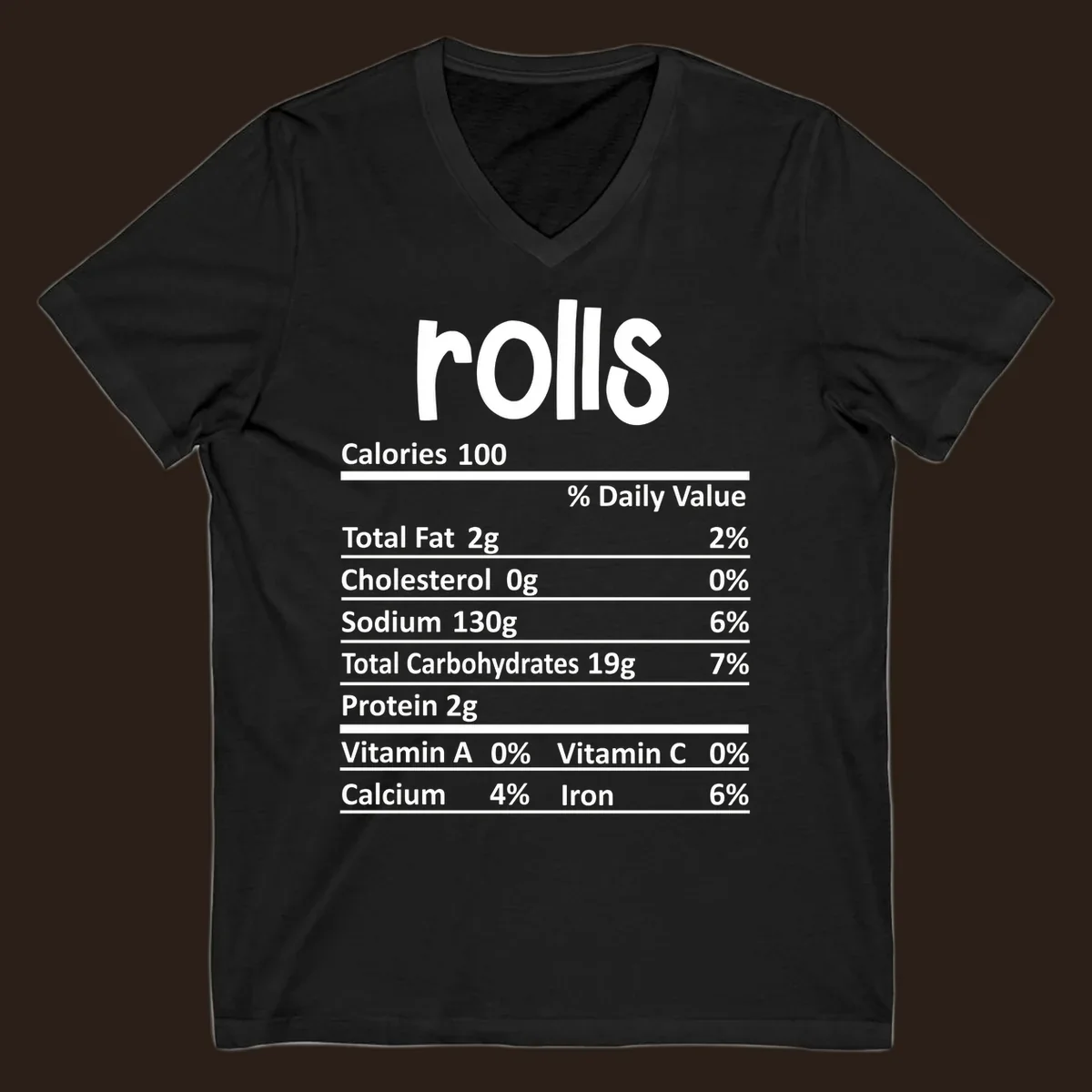 rolls nutrition facts label design
