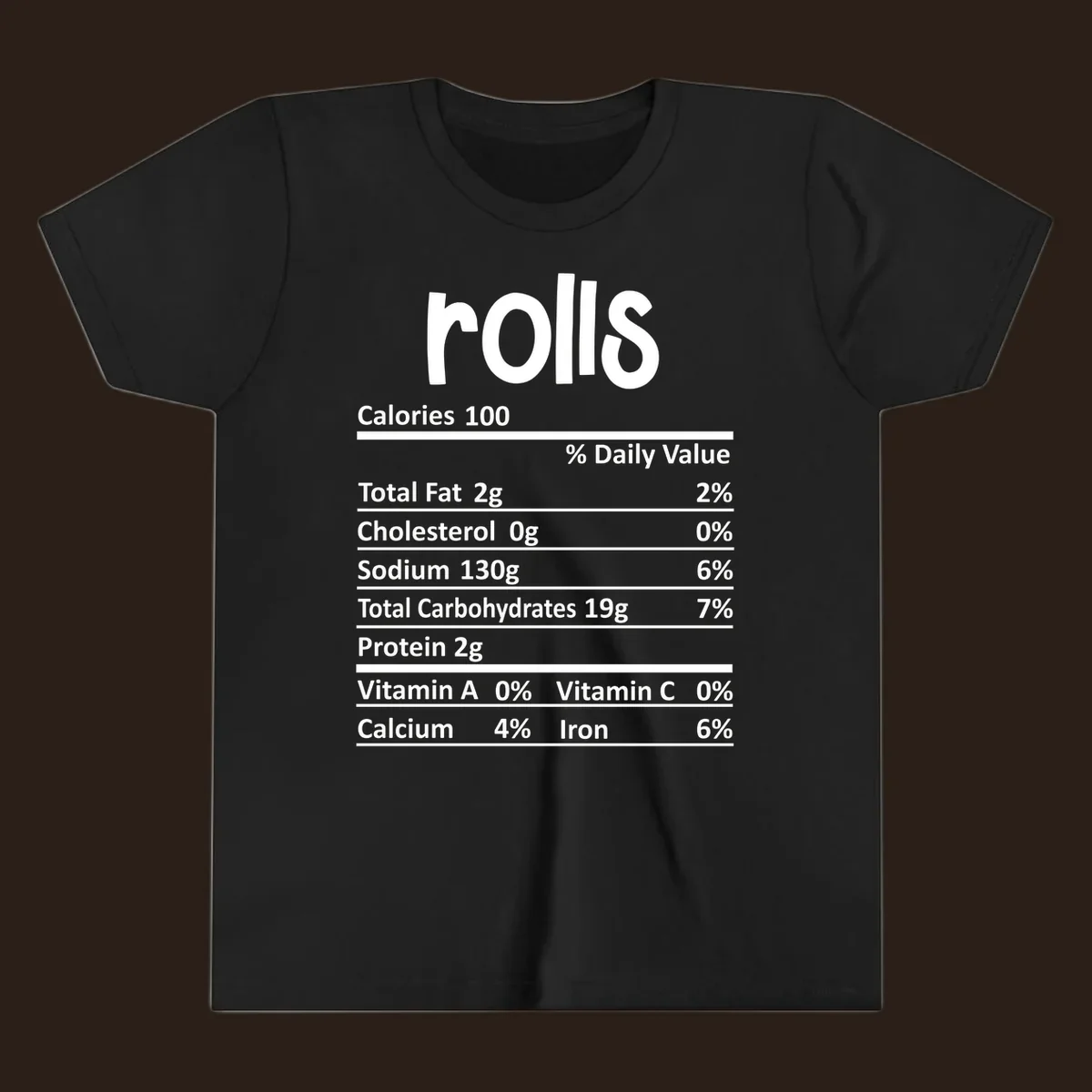 rolls nutrition facts label design