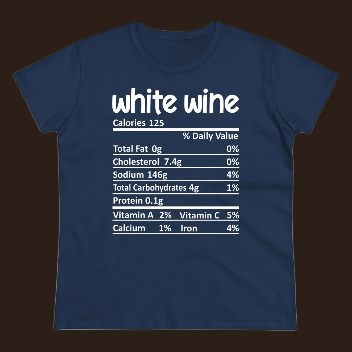 White wine nutritional facts label design.