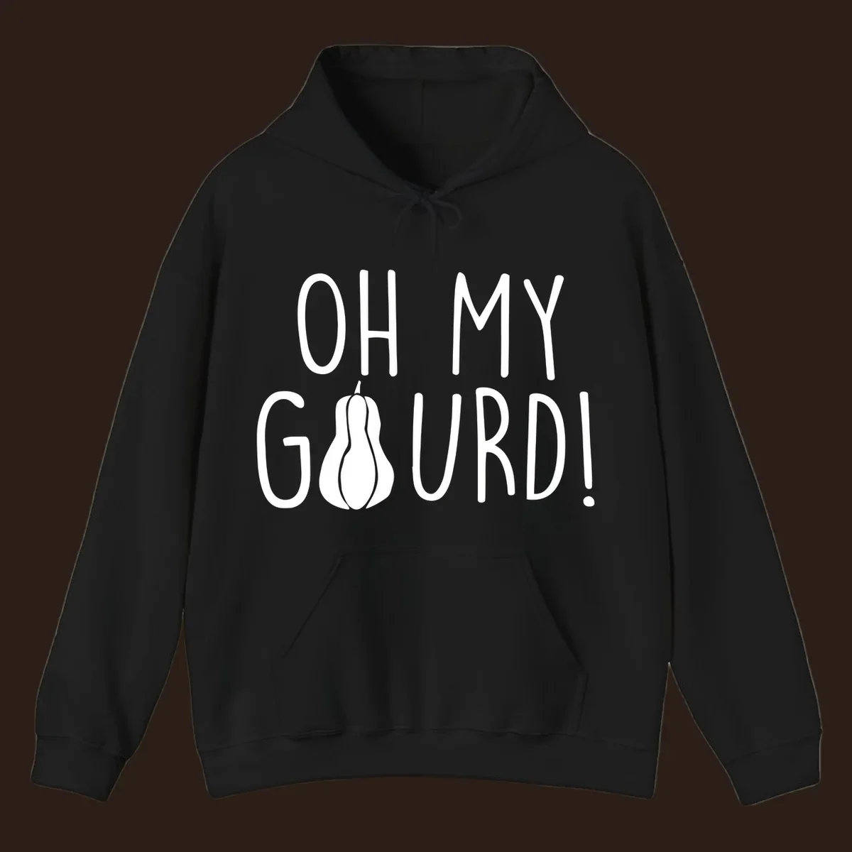 Oh my gourd pun design with text and gourd illustration