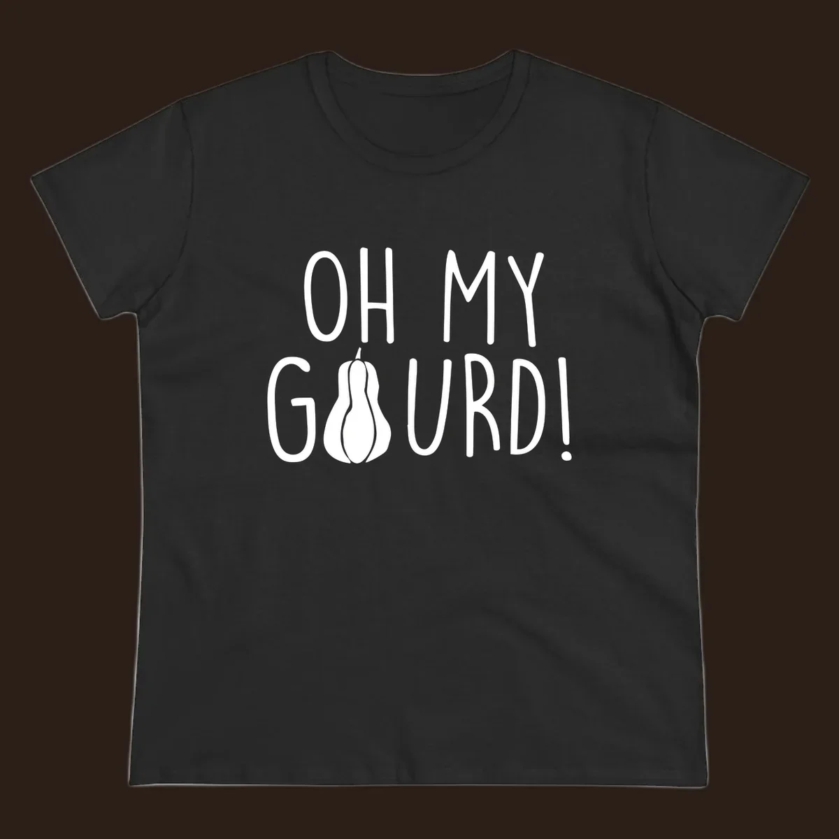 Oh my gourd pun design with text and gourd illustration