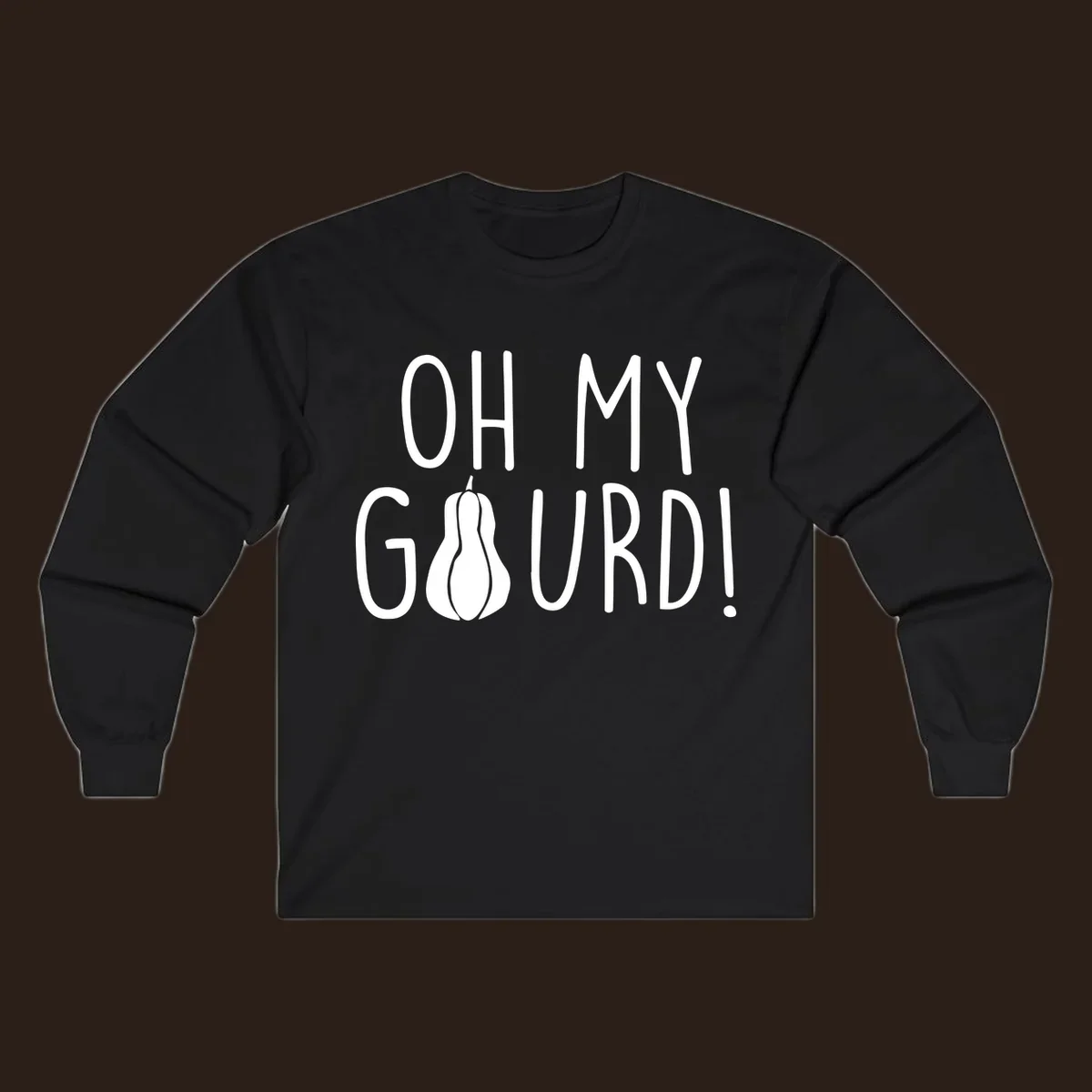 Oh my gourd pun design with text and gourd illustration