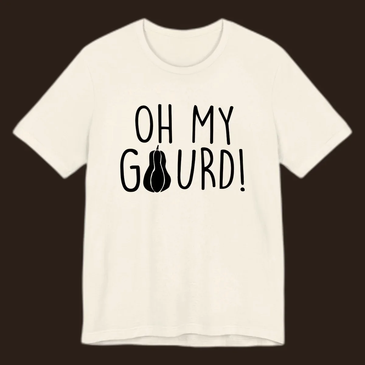 Oh my gourd pun design with text and gourd illustration