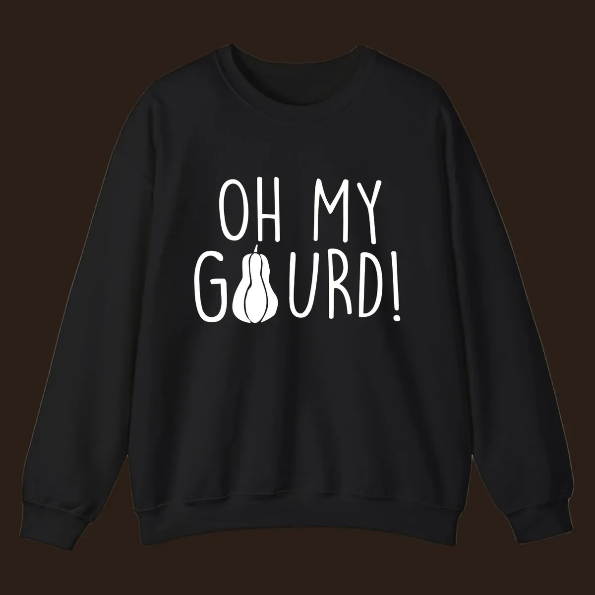 Oh my gourd pun design with text and gourd illustration