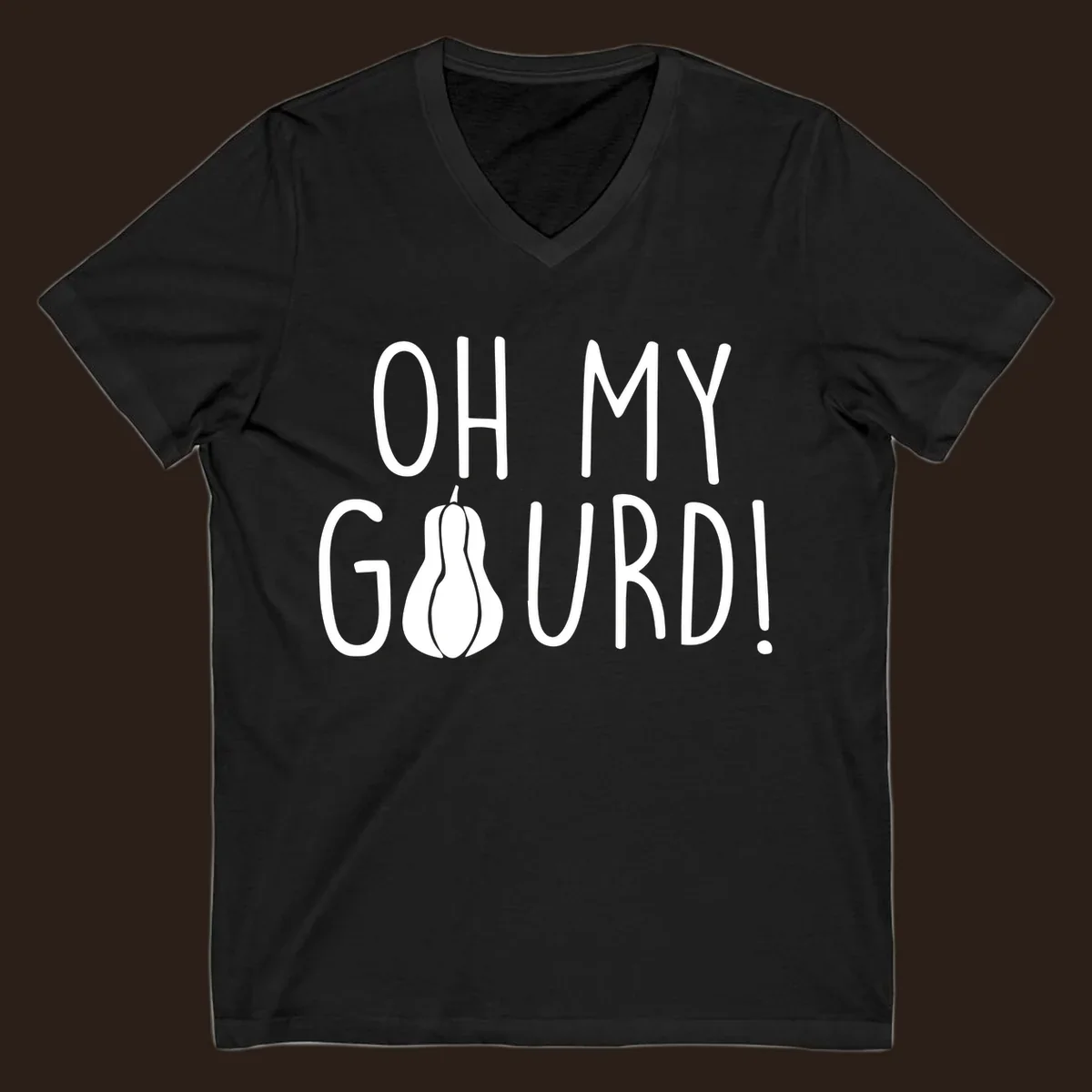 Oh my gourd pun design with text and gourd illustration