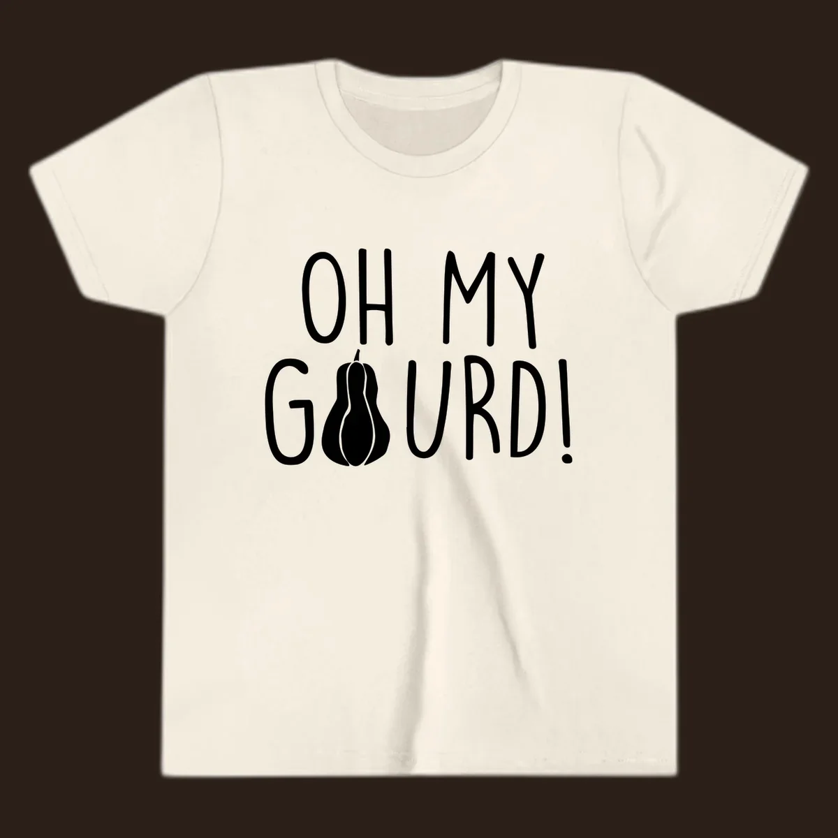 Oh my gourd pun design with text and gourd illustration