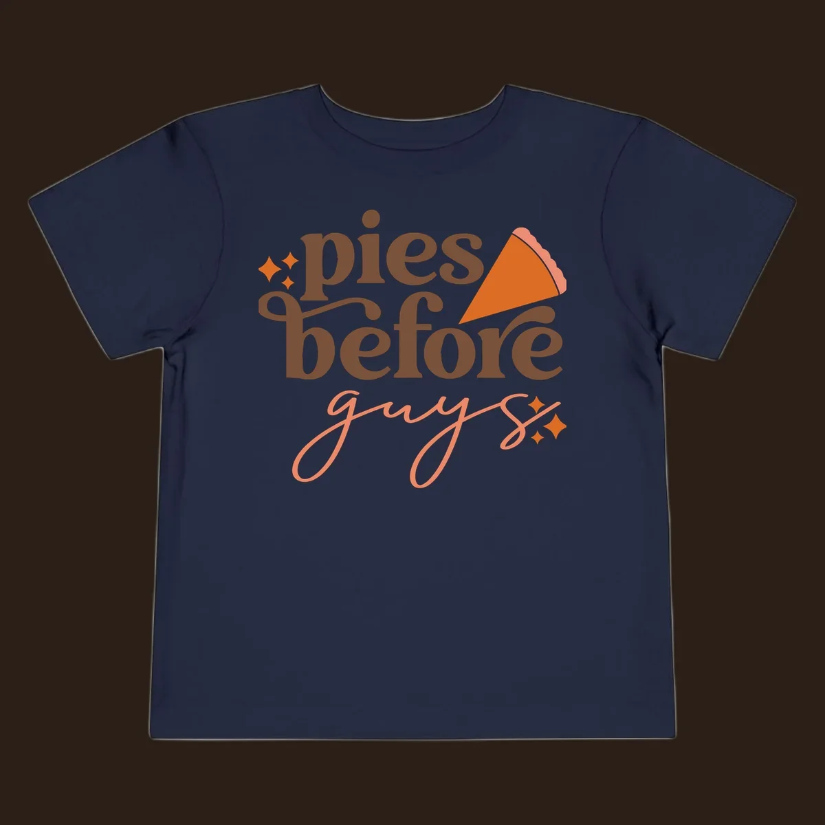 Pies before guys text with pumpkin pie slice and sparkles.