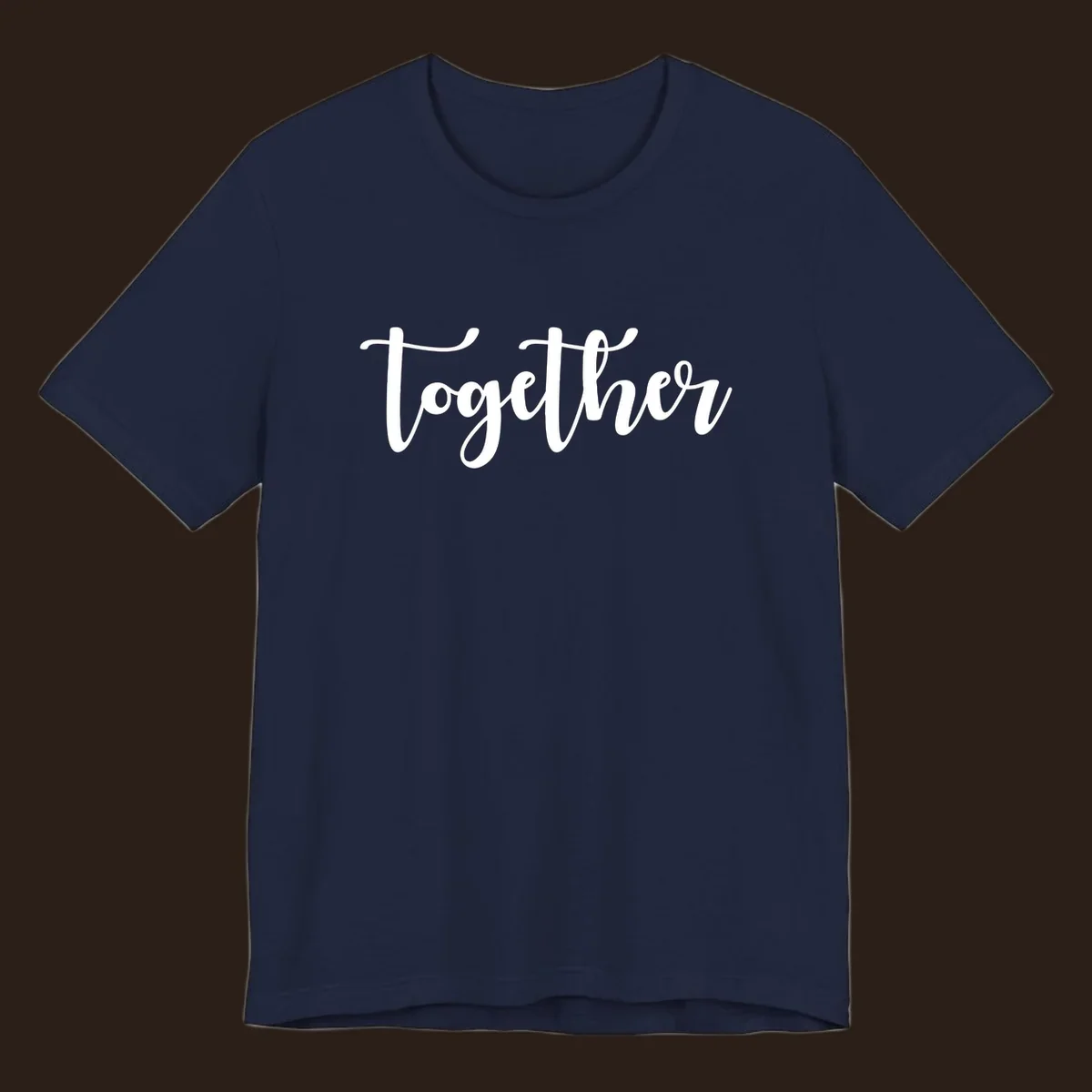 White script text 'Together' on black background, for family gatherings.