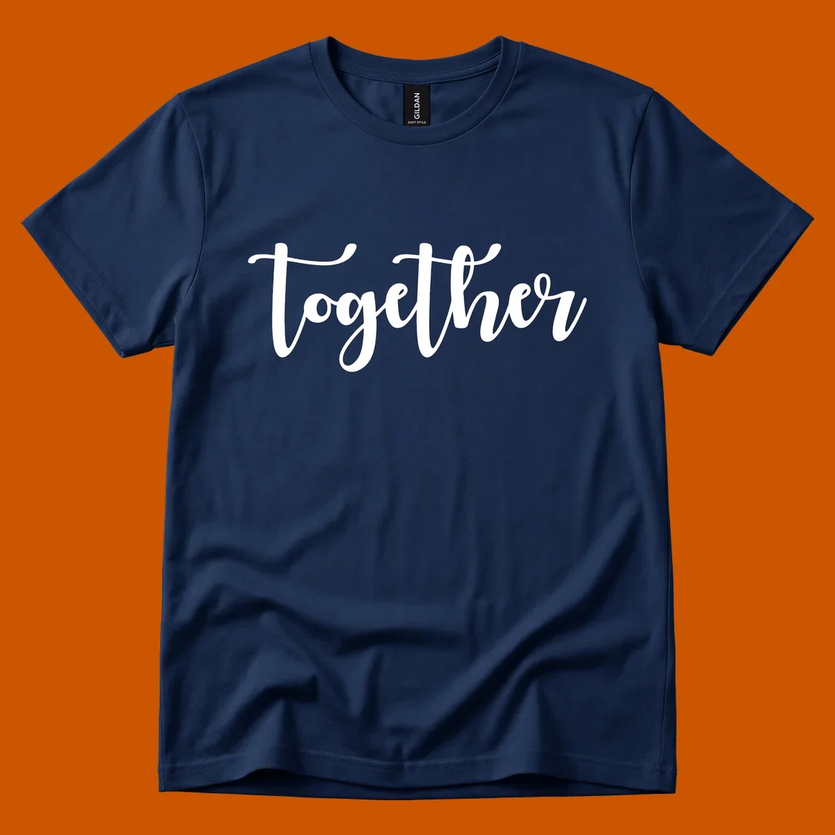 White script text 'Together' on black background, for family gatherings.