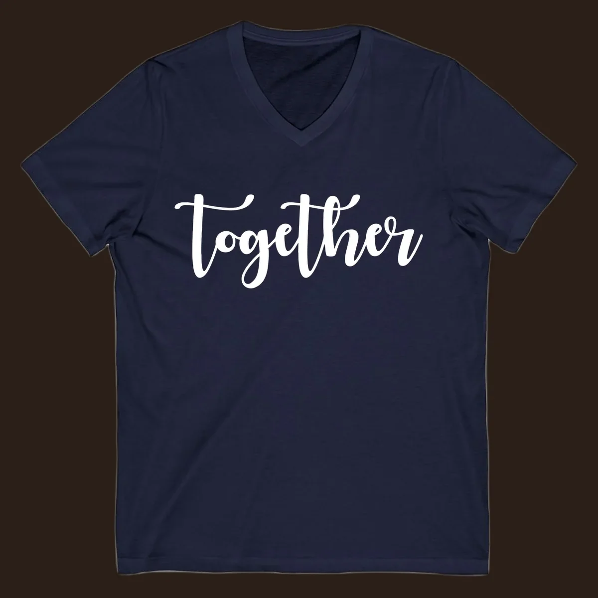 White script text 'Together' on black background, for family gatherings.