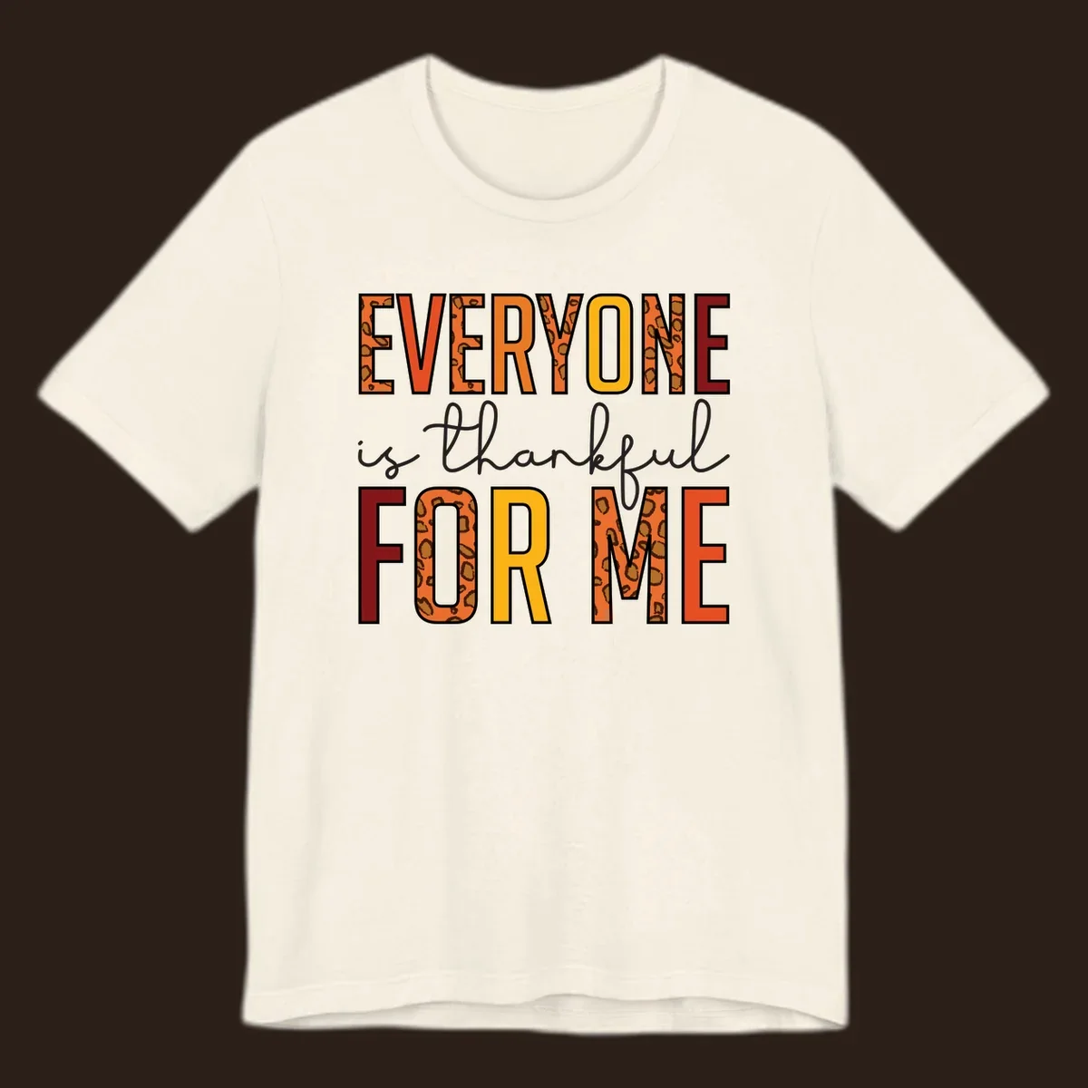 Everyone Is For Me typography with leopard print accents.
