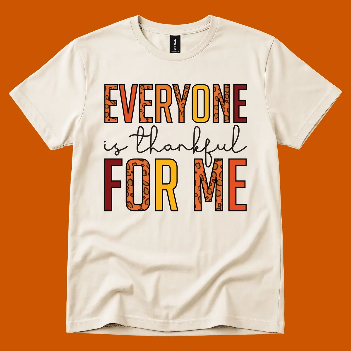 Everyone Is For Me typography with leopard print accents.