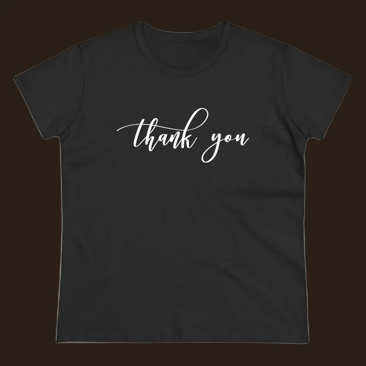 Elegant handwritten thank you script in white on a dark background.