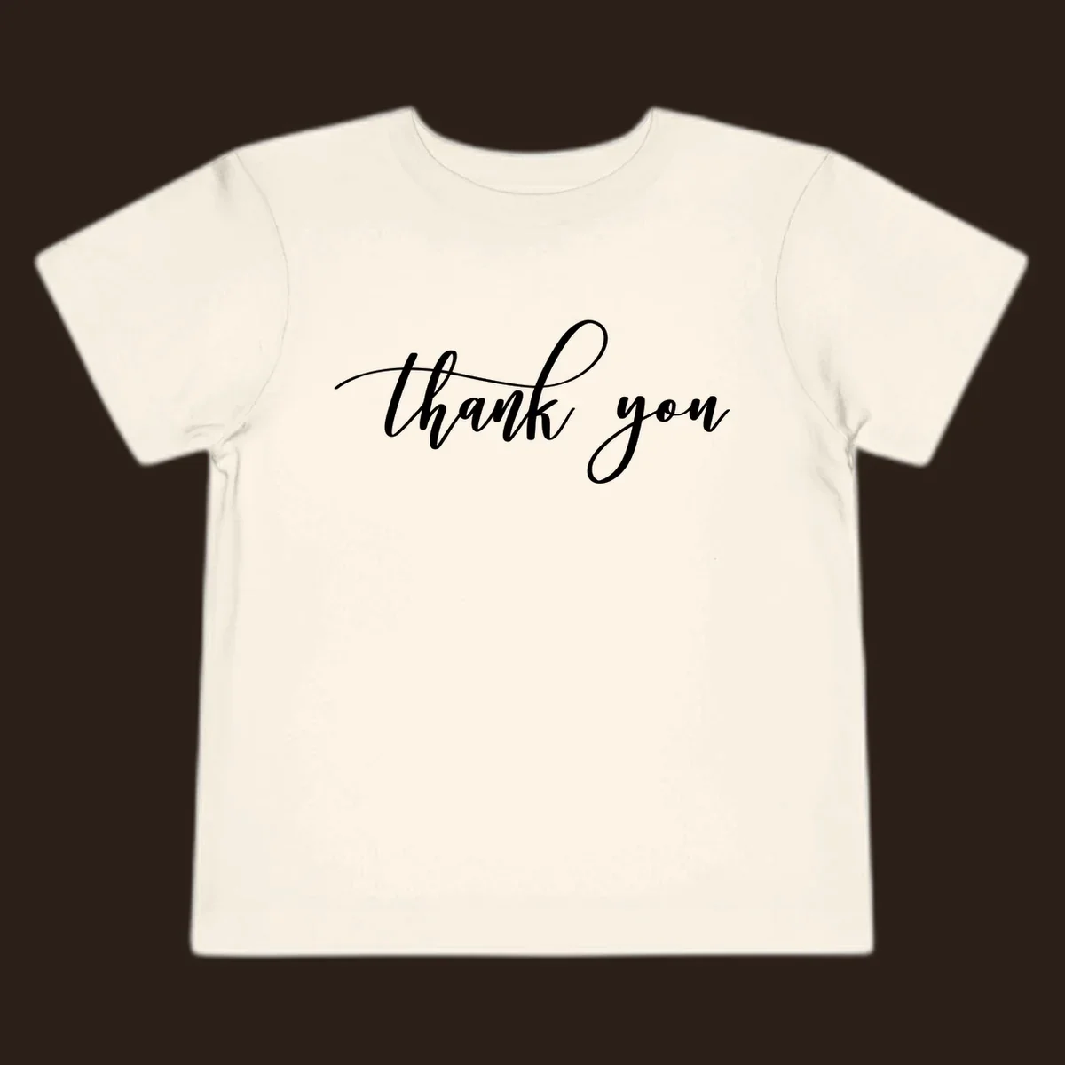 Elegant handwritten thank you script in white on a dark background.