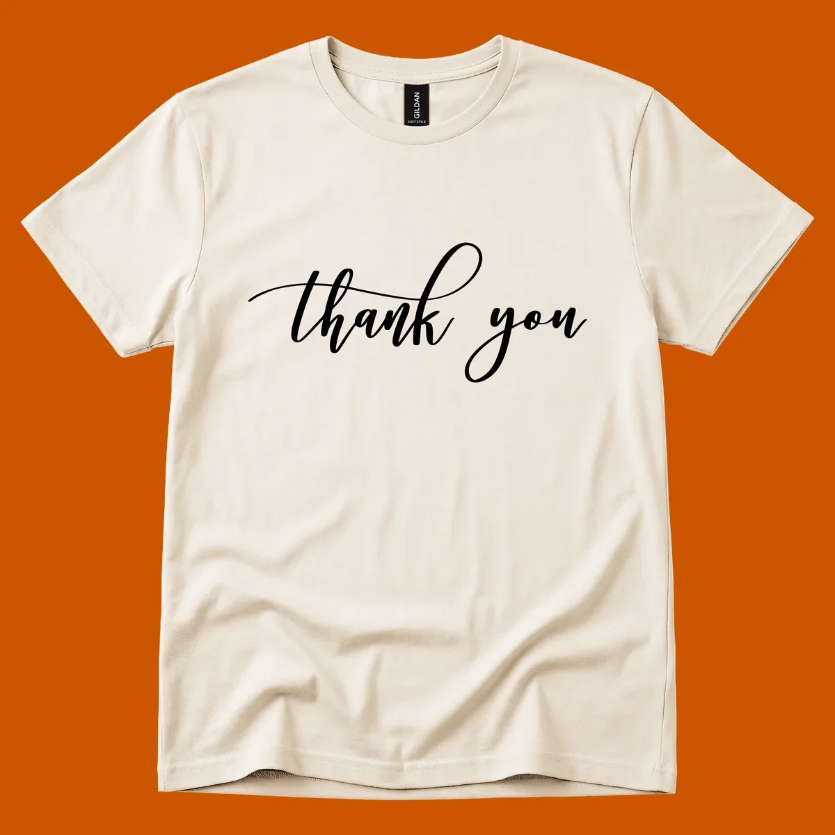 Elegant handwritten thank you script in white on a dark background.