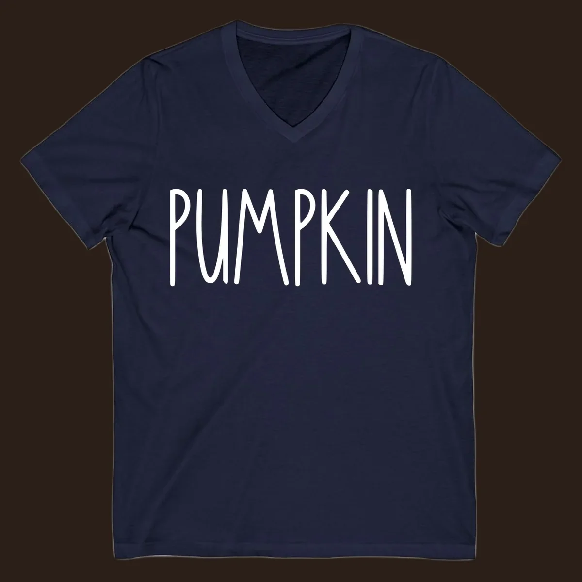 White text design that says PUMPKIN in a bold, hand-drawn font on a black background.