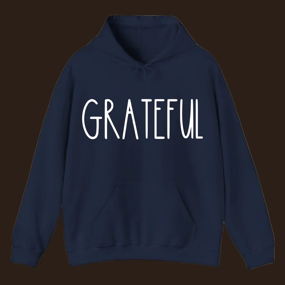 Bold white typography spelling out GRATEFUL, suitable for Thanksgiving.