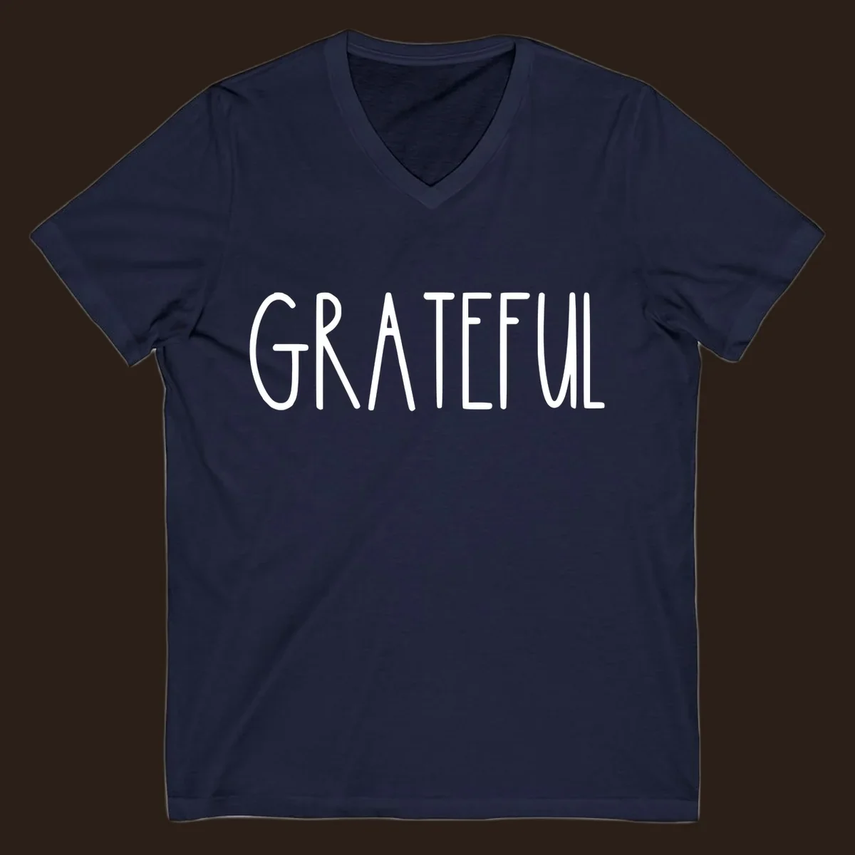 Bold white typography spelling out GRATEFUL, suitable for Thanksgiving.
