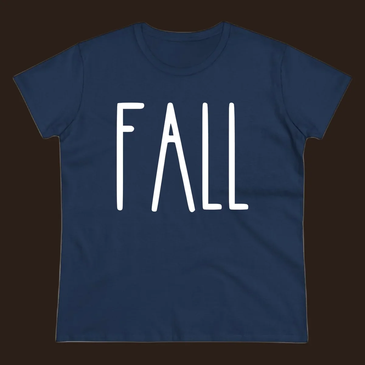 Fall season text design with white lettering on a dark background.