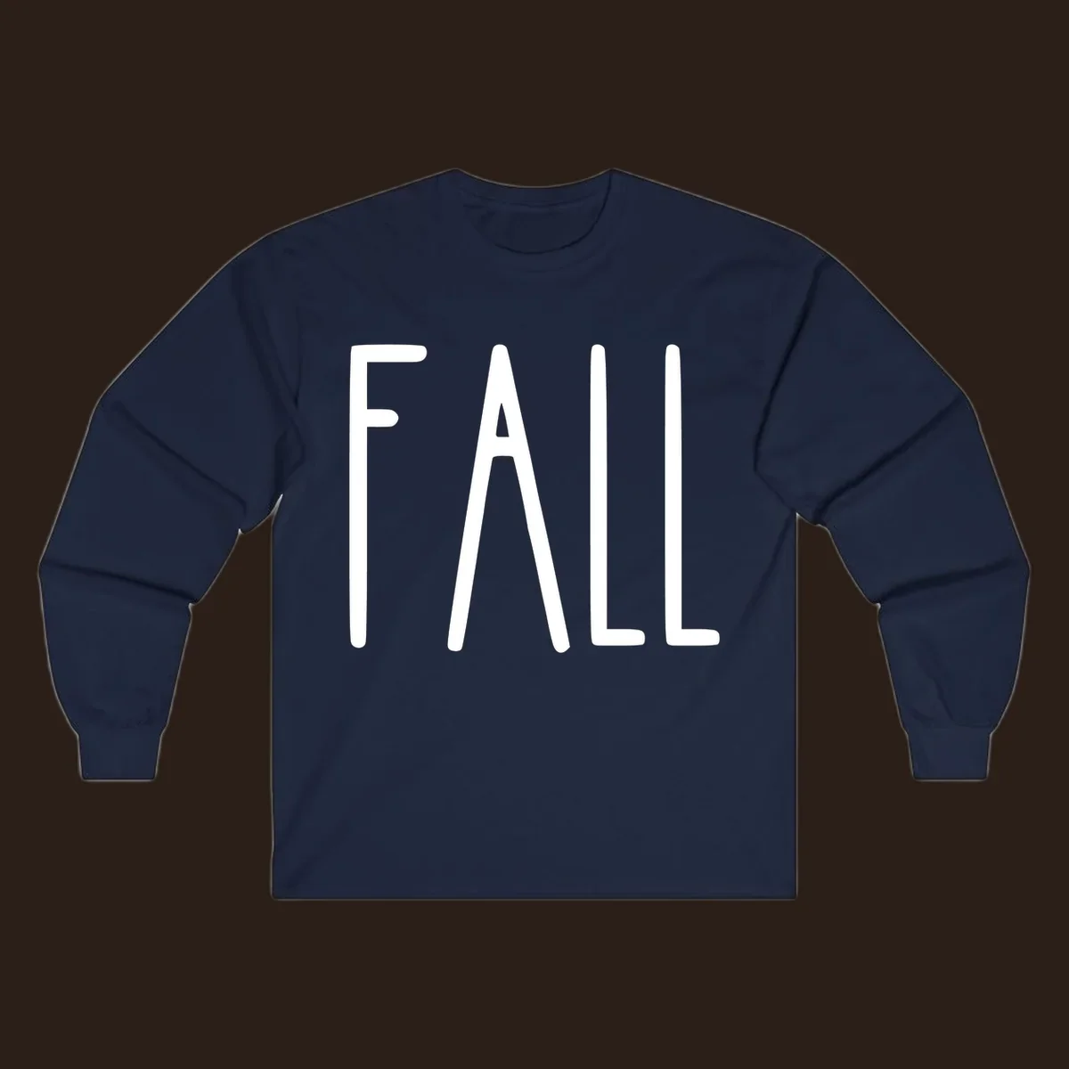 Fall season text design with white lettering on a dark background.