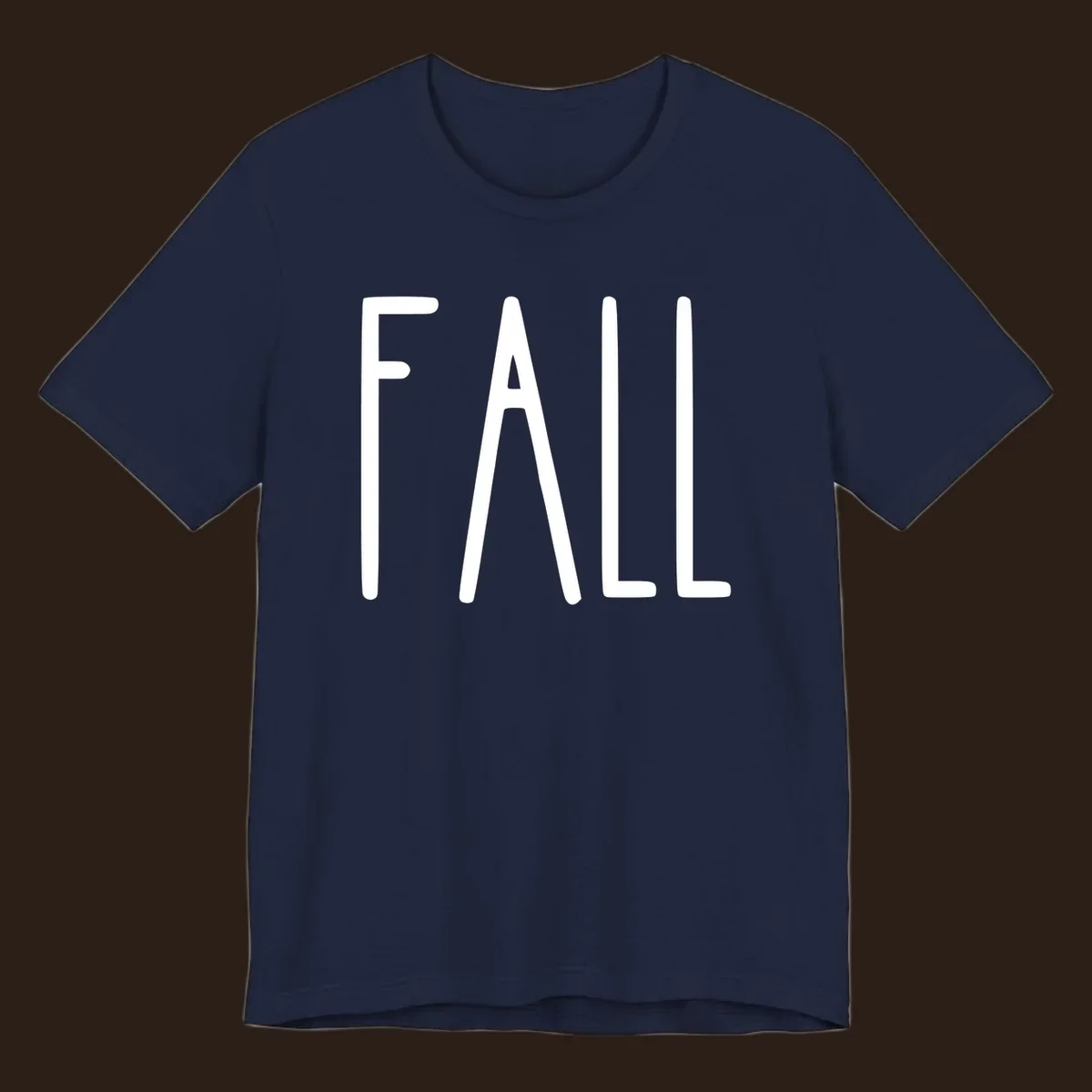 Fall season text design with white lettering on a dark background.