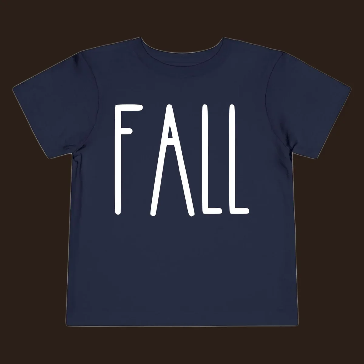 Fall season text design with white lettering on a dark background.