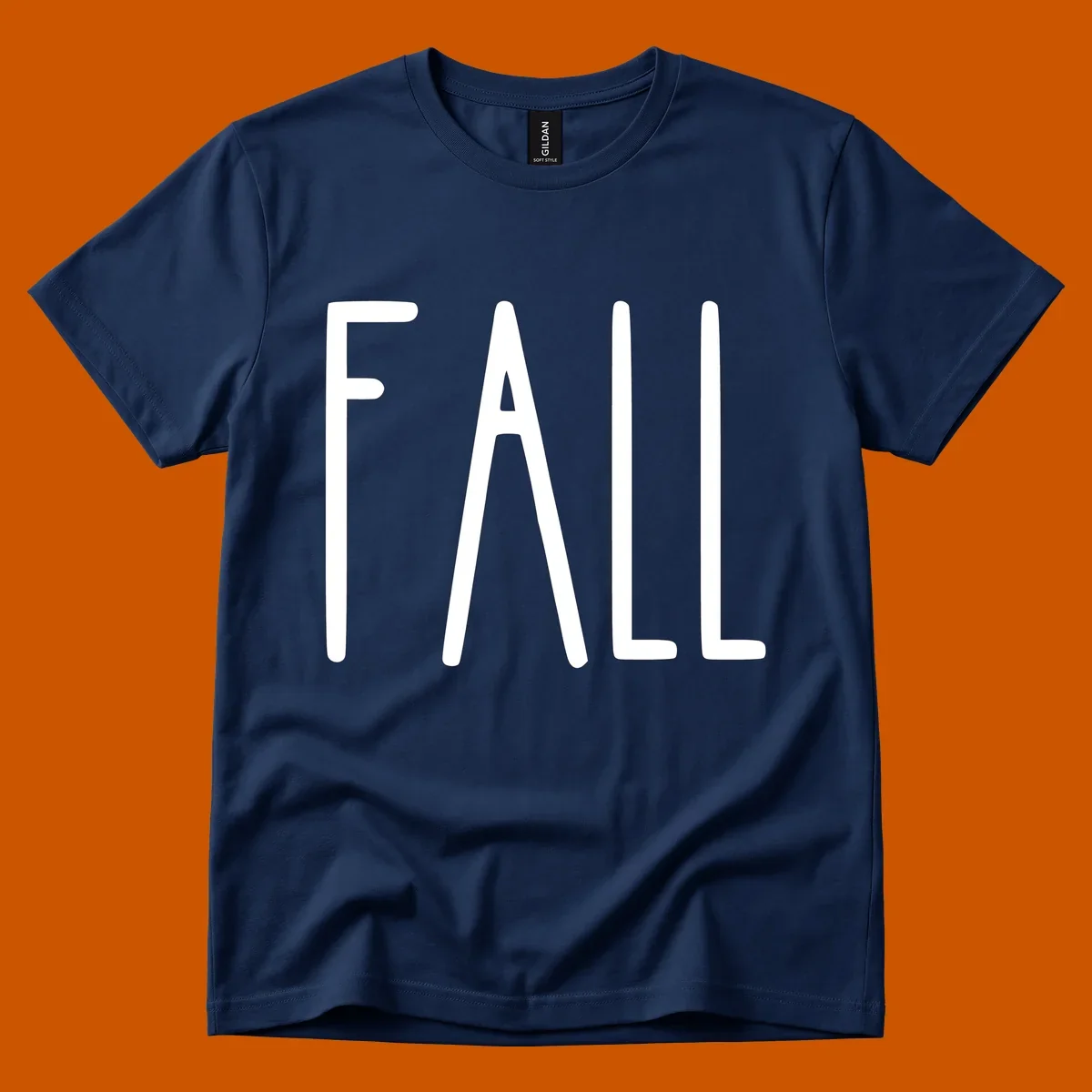 Fall season text design with white lettering on a dark background.