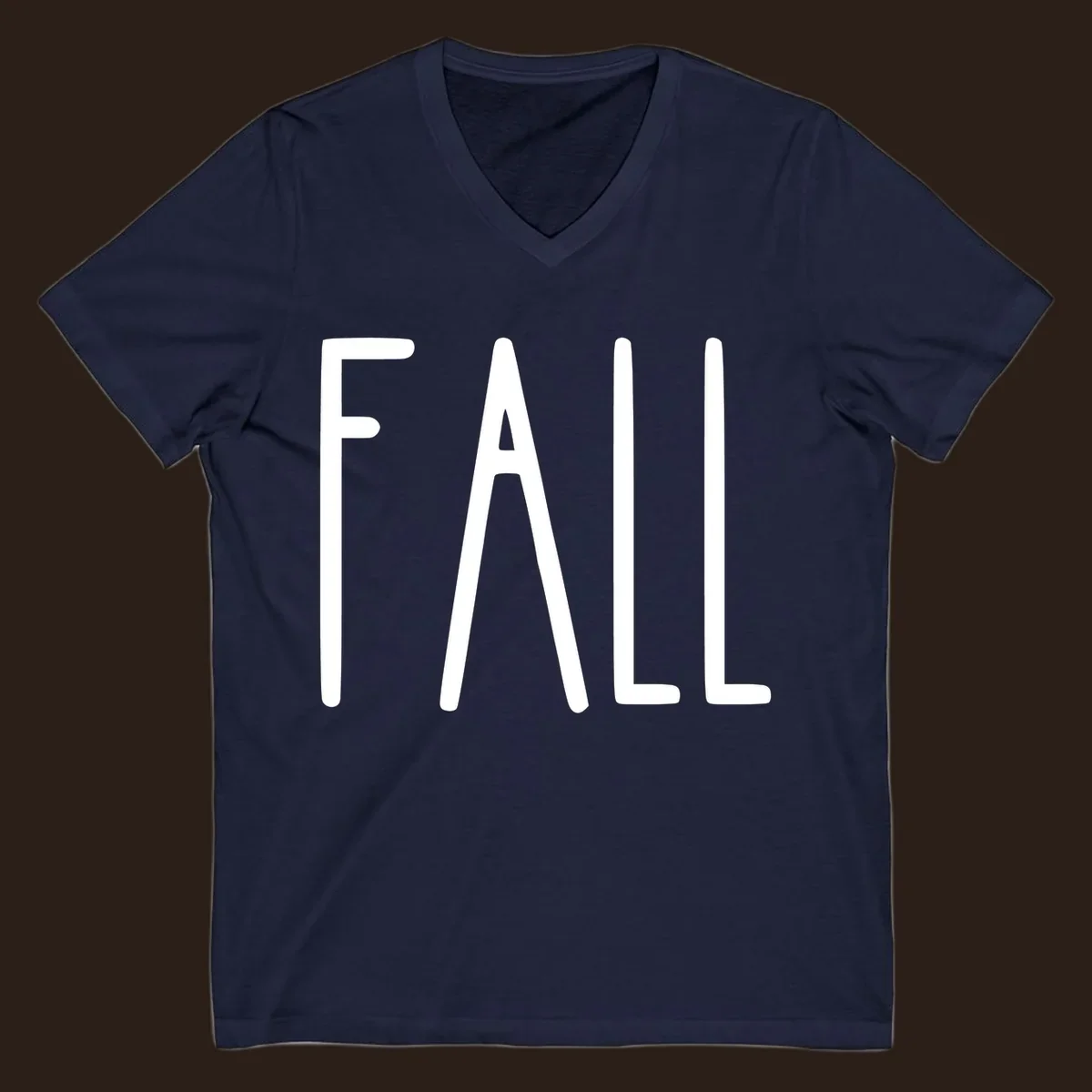 Fall season text design with white lettering on a dark background.