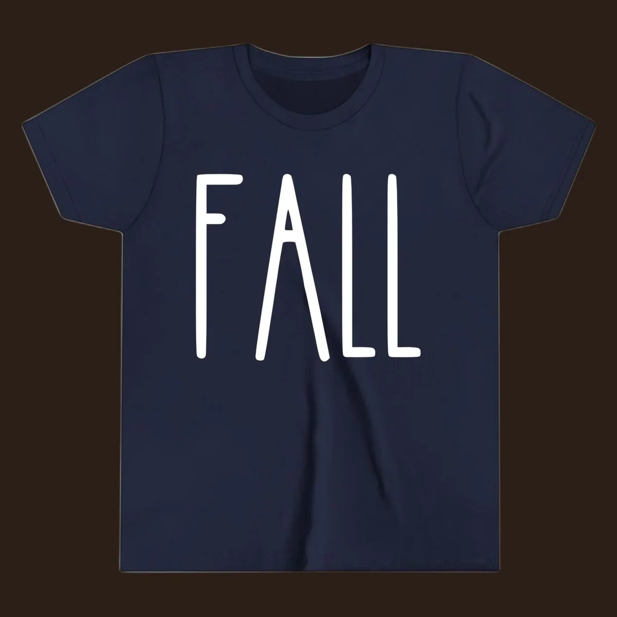Fall season text design with white lettering on a dark background.