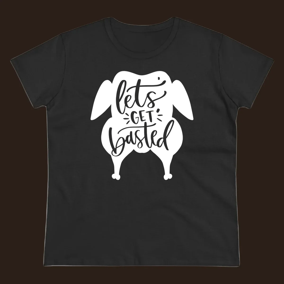 Lets Get Basted Turkey Thanksgiving illustration