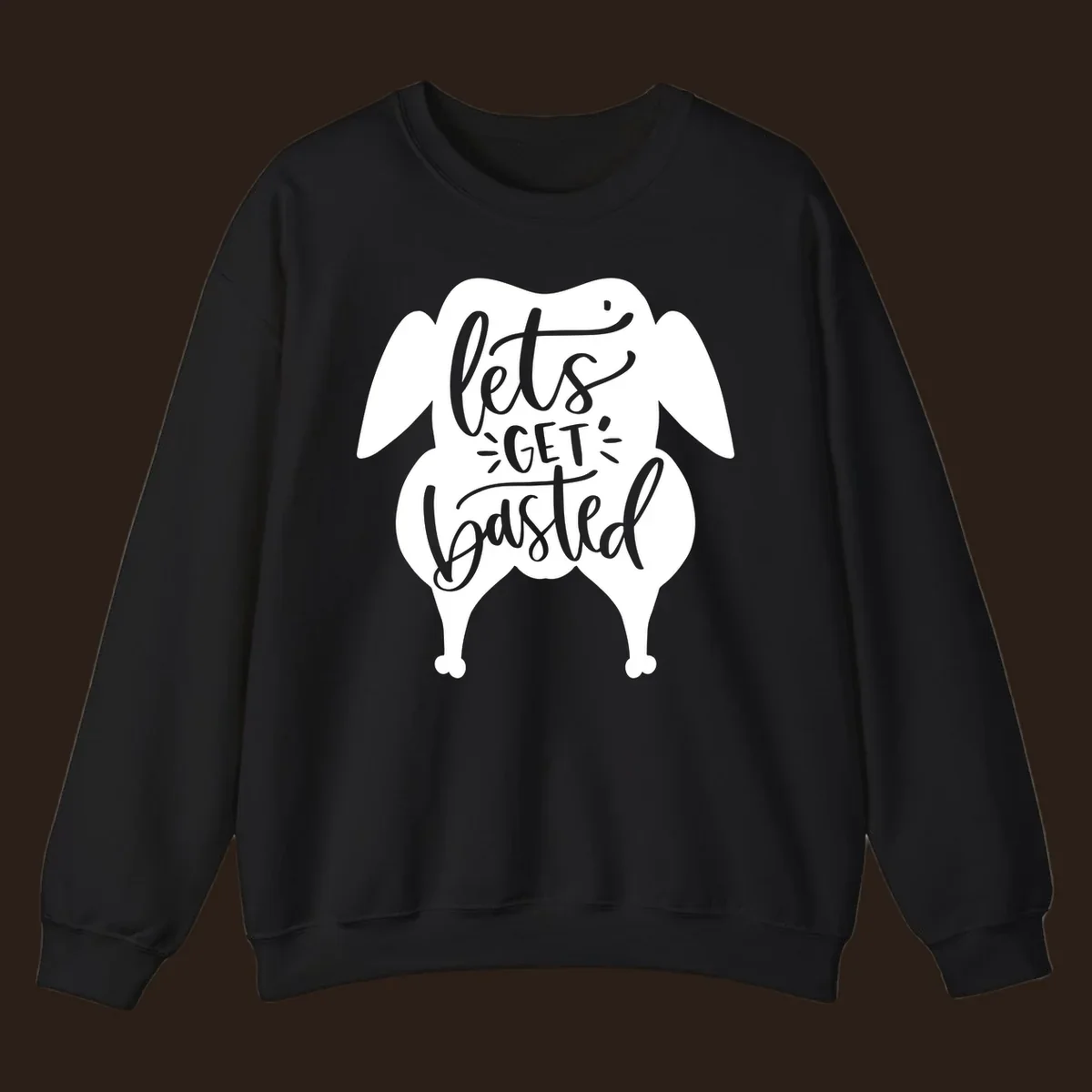 Lets Get Basted Turkey Thanksgiving illustration