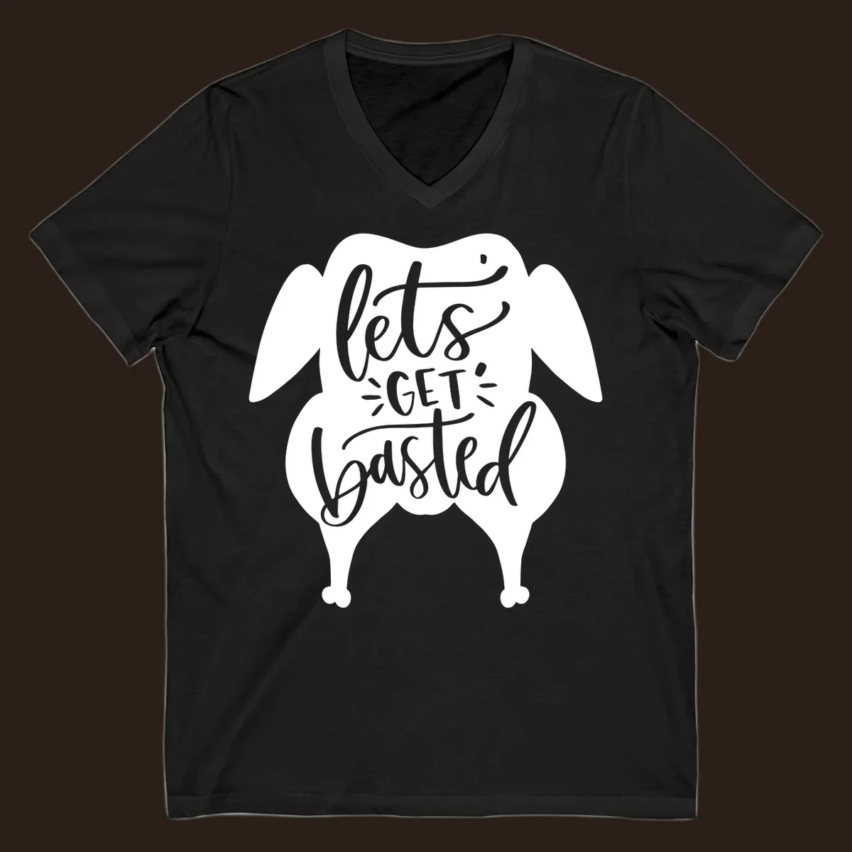 Lets Get Basted Turkey Thanksgiving illustration
